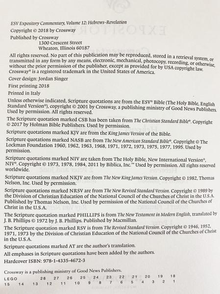 英語洋書 ヘブライ人への手紙 ヨハネの黙示録 標準英語訳聖書注釈 Hebrews Revelation Esv Expository Commentary アブストラクト古書店 古本 中古本 古書籍の通販は 日本の古本屋 日本の古本屋