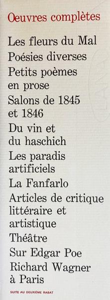 フランス語文学洋書 ボードレール全集 【Baudelaire Oeuvres Complètes