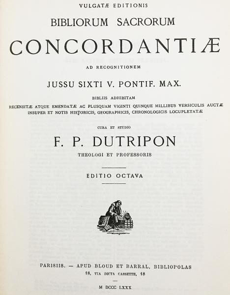 ラテン語洋書 聖書コンコーダンス 【Bibliorum Sacrorum
