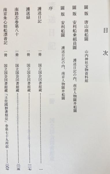 寛政元年土佐漂着安利船資料 【江戸時代漂着唐船資料集3 関西大学東西