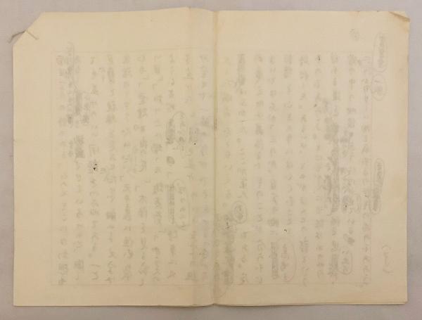 白井喬二 直筆原稿 『霞の中のりりしさ:詩人尾形亀之助の思い出 白井喬二 直筆原稿 『霞の中のりりしさ:詩人尾形亀之助の思い出