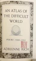 【英語洋書】 アドリエンヌ・リッチ詩集「困難な世界の地図」 『An atlas of the difficult world : poems, 1988-1991』