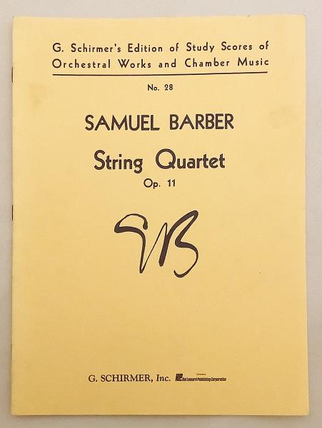 【一部予約！】 英語 楽譜洋書】 米国作曲家 サミュエル・バーバー作「弦楽 吹奏楽曲