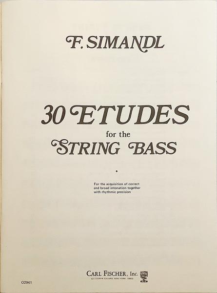 英語 楽譜洋書】 フランツ・シマンドル作 コントラバスのための
