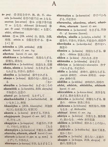 パーリ語辞典：付・パーリ語略文法(水野弘元 著) / 古本、中古本