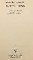 【ドイツ語洋書】 検証：昨今のドイツ作家についてのエッセイ 『Nachprüfung : Aufsätze über deutsche Schriftsteller von gestern』 マルツェル・ライヒ＝ラニツキ著