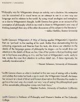 【英語洋書】 ウィトゲンシュタイン：ものの見方 『Wittgenstein : a way of seeing』