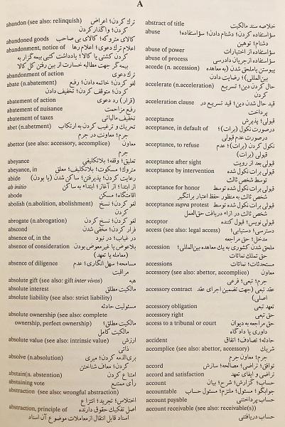 辞書　ペルシア語-英語 洋書】 商法用語 英語-ペルシア語辞典 『English-Persian