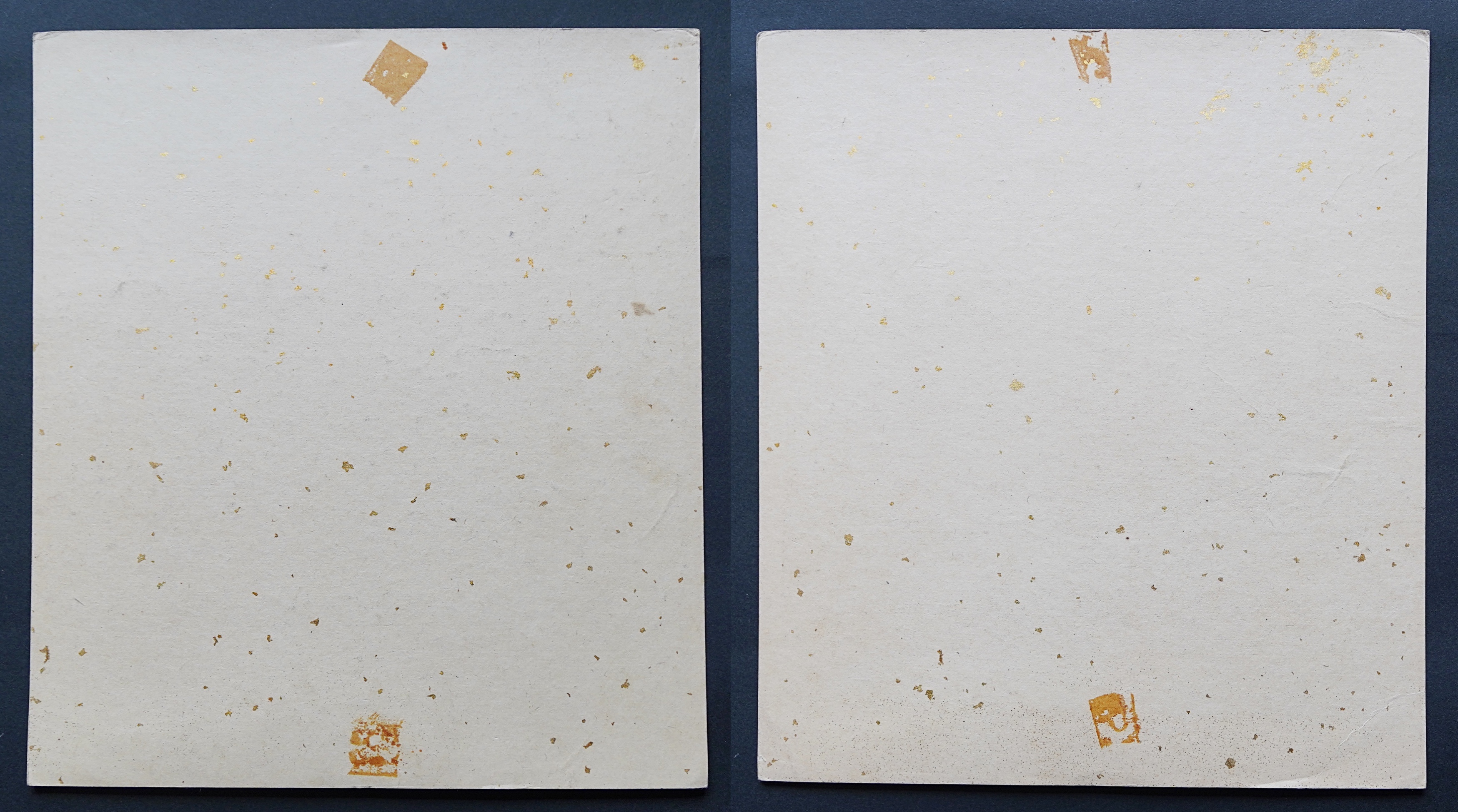 岡本一平 肉筆色紙2枚「人の一生 その1・その2」 落款入 / 古本、中古