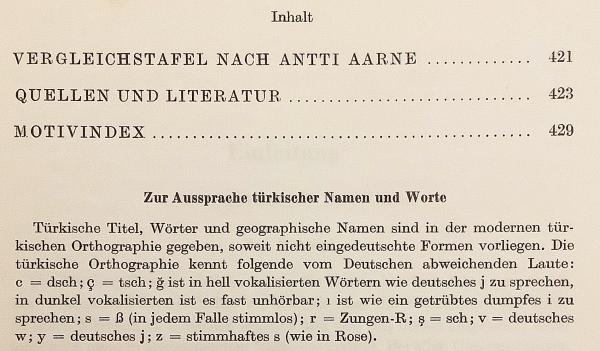 ドイツ語洋書】 トルコ民話の種類 『Typen türkischer