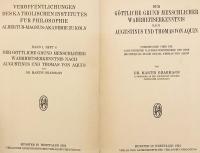 【ドイツ語洋書】 アウグスティヌスとトマス・アクィナスによる人類の真理知識の神聖な基盤：アウグスティヌスの照明説に関する研究と、聖トマス・アクィナスによるその評価 『Der göttliche grund menschlicher Wahrheitserkenntnis nach Augustinus und Thomas von Aquin : Forschungen über die Augustinische Illuminationstheorie und ihre Beurteilung durch den Hl. Thomas von Aquin』 1924年刊