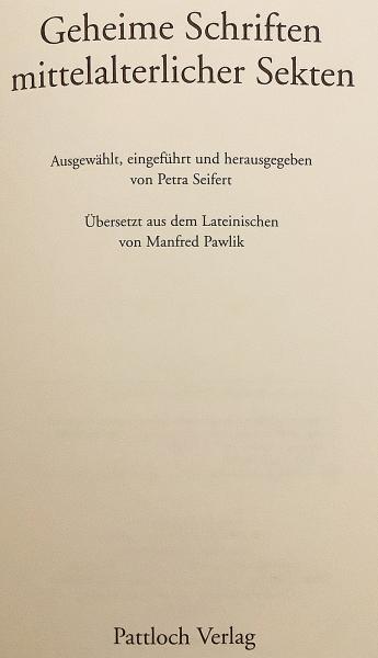 全ての ドイツ語洋書】 中世の宗派の秘密文書：異端審問のファイルから 洋書、外国語書籍