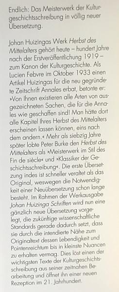 ドイツ語洋書 中世の秋：14-15世紀のフランスとネーデルラントにおける