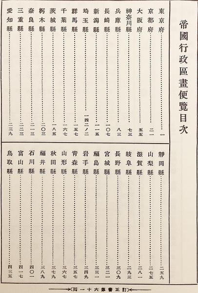 帝国行政区画便覧(日本加除出版株式会社帝国行政区画便覧編纂