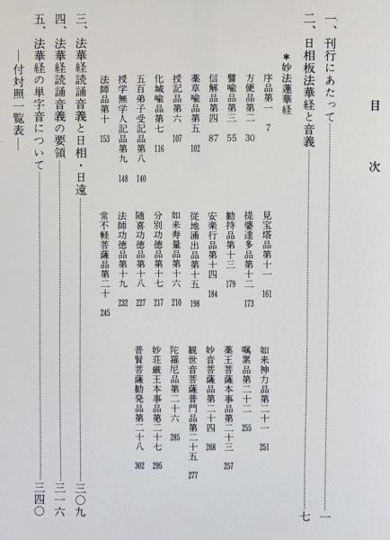 法華経読誦音義宝典：日蓮聖人七百遠忌記念出版(河村孝照 編著) / 古本