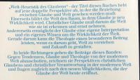 ドイツ語洋書 信仰の世界-ヒューリスティック【Welt-Heuristik des Glaubens】