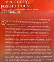 英語洋書 死後になる：文学と文化研究における生と死【Becoming Postmunous：Life and Death in Literary and Cultural Studies】