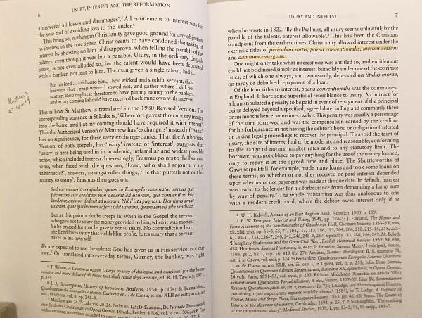 英語洋書】 高利貸し, 利子, および宗教改革 『Usury, interest