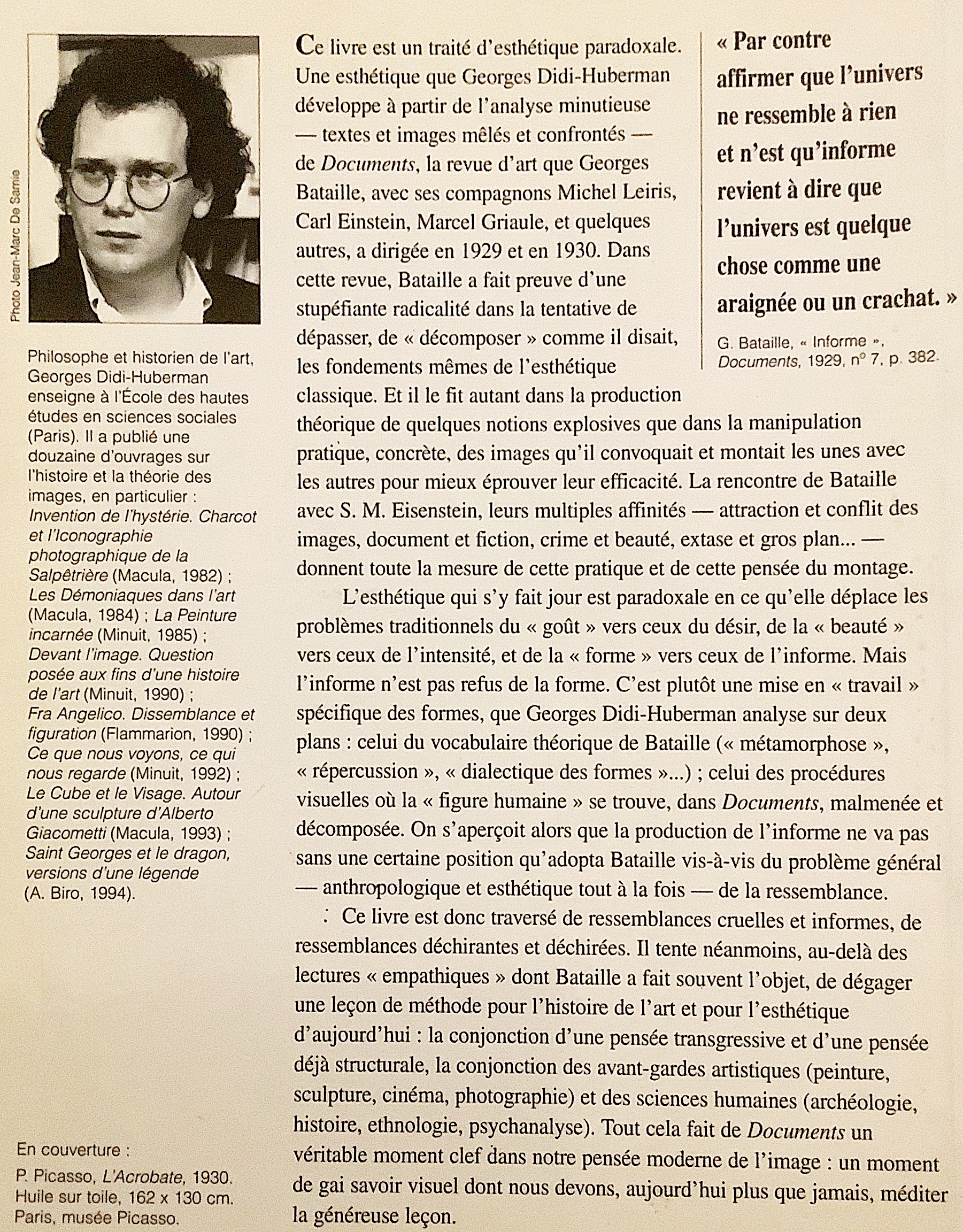 フランス語洋書】 不定形の類似，あるいはジョルジュ・バタイユによ る