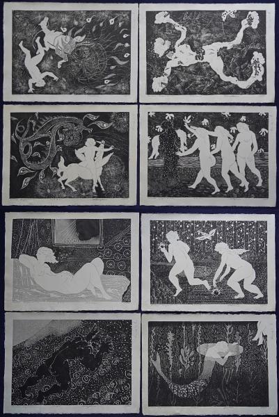 萩原英雄 『ギリシャ神話シリーズ (Greek Mythology)』木版画全42枚揃