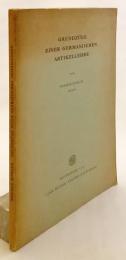 【ドイツ語洋書】 ゲルマン語派 冠詞論の基礎 『Grundzüge einer germanischen Artikellehre』 1954年刊