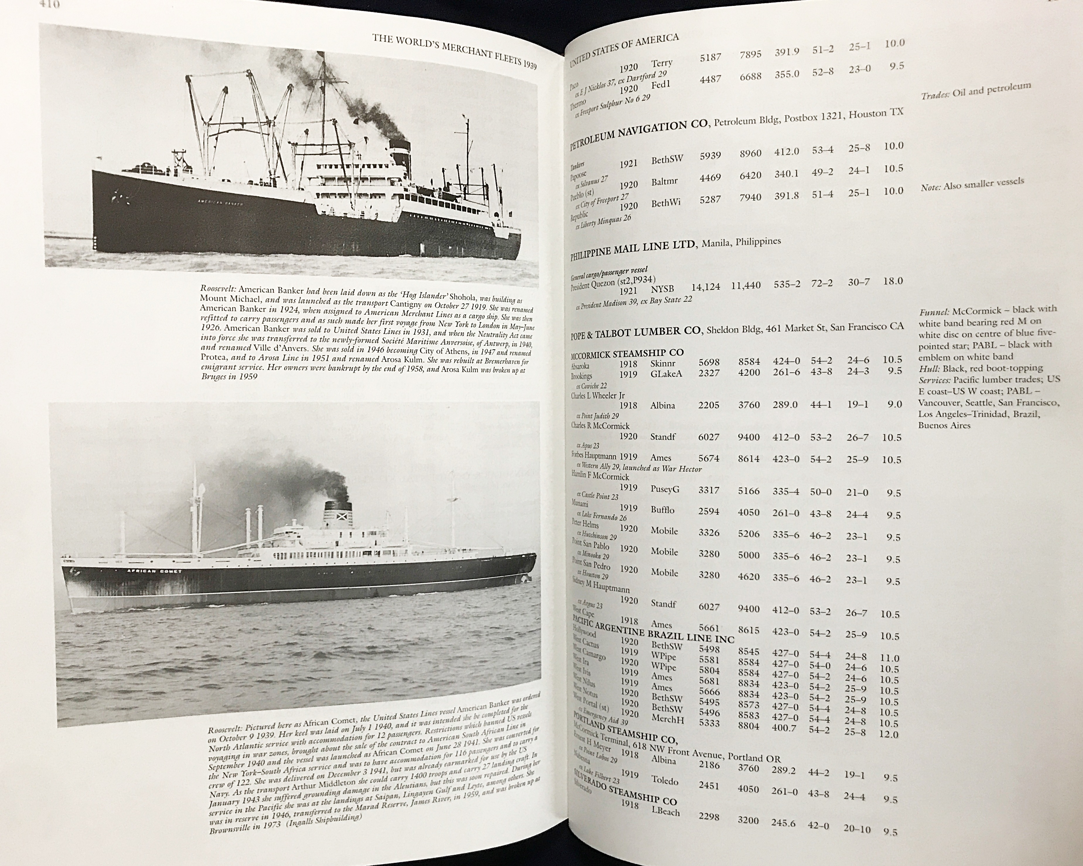 英語洋書 世界の商船団,1939年：6,000隻の船の詳細と戦時下の運命【The