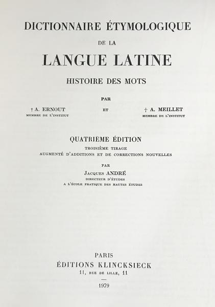 フランス語洋書 ラテン語語源辞典: 言葉の歴史【Dictionnaire