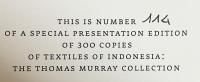 英語洋書 特装版 インドネシアの織物：トーマス・マレイ・コレクション【Textiles of Indonesia：The Thomas Murray Collection】