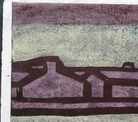 小野忠重 第5回日本アンデパンダン展出展作 木版画『川(すみだ川)』限定20部