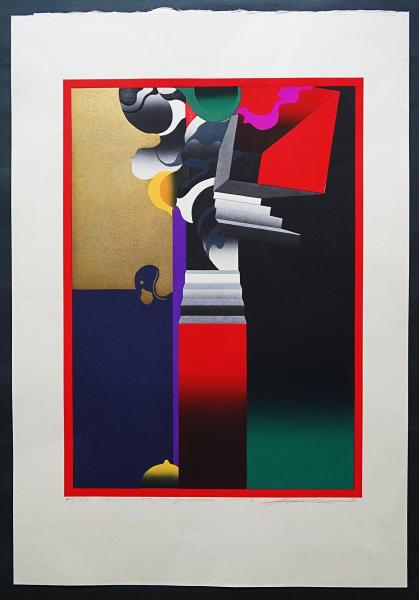 黒崎彰 木版画『Monument of the Darkness 闇のモニュメント W-106 