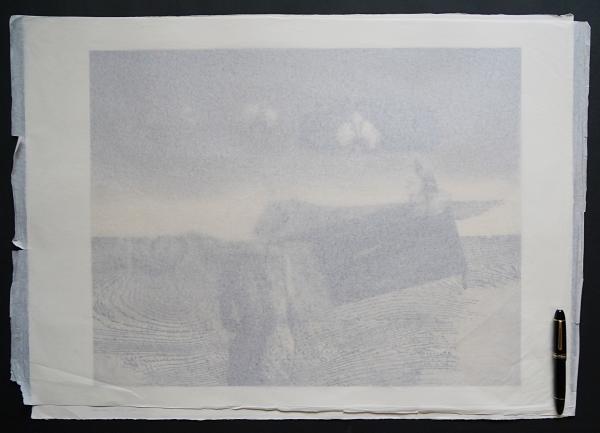中林忠良 大判銅版画『剥離される風景Ⅱ』 限定40部(中林忠良