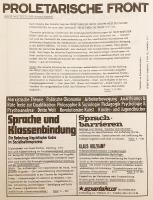 【ドイツ語洋書】 プロレタリア戦線の綱領的宣言 『Programmatische Erklärung der proletarischen Front』