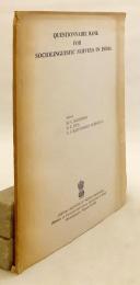 【英語洋書】 インドにおける社会言語学調査のための調査票集 『Questionnaire bank for sociolinguistic surveys in India』
