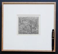 瑛九 銅版画『タイトル不明2』額装