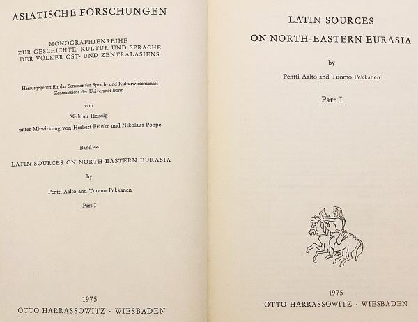 ラテン語洋書 / 全2冊揃い】 ユーラシア北東部に関するラテン語資料 『Latin sources on North-eastern Eurasia』(by Pentti Aalto and Tuomo Pekkanen) / アブストラクト古書店 / 古本、中古本、古書籍の通販は「日本の古本屋」 / 日本の古本屋 ラテン語洋書 / 全2冊揃い】 ユーラシア北東部に関するラテン語資料 『Latin sources on North-eastern Eurasia』(by Pentti Aalto and Tuomo Pekkanen) / アブストラクト古書店 / 古本、中古本、古書籍の通販は「日本の古本屋」 / 日本の古本屋