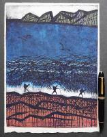 小野忠重 木版画『海草とり』 作家保存版 限定5部