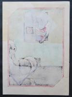 黒崎彰 木版画『沈黙 (Anatomy:Silence)』 限定75部