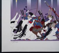 武田秀雄 シルクスクリーン『平家一門都落ち』[画集「源平(GENPEI)求龍