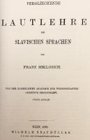 【ドイツ語洋書】 スラヴ語派の比較文法 『Vergleichende Grammatik der slavischen Sprachen』