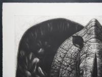 坂爪厚生 メゾチント 大判銅版画『情況'86 アフリカからの贈り物Ⅱ』限定30部