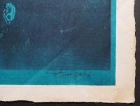 黒崎彰 初期作品 大判木版画『哀華2』 Ed.20の内,No.1