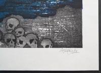 黒崎彰 初期作品 木版画『作品B (W-46B)』 限定25部