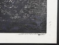 黒崎彰 初期作品 木版画『地の声・みのむし』 限定25部