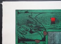 黒崎彰 木版画(写真凸版併用)『禁じられた恋人たち13 (Forbidden Lovers)』W-216 限定90部