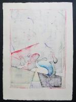 黒崎彰 木版画『夜のアラベスク(Night Arabesque)』W-275 限定90部 作家保存版