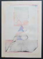 黒崎彰 木版画『迷夢(Anatomy)』W-153 限定75部 1973年
