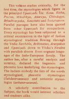 【英語・サンスクリット洋書】 ウパニシャッドにおける語源解釈 『The Upaniṣadic etymologies』