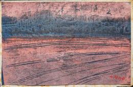 小野忠重 東京藝術大学大学美術館所蔵 木版画『あげ潮』 限定50部