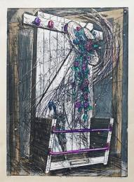 河内成幸 大判木版画『彼女(Ⅳ)』 限定50部