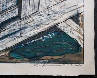 河内成幸 大判木版画『翔べ(Ⅵ)』Flying　限定35部